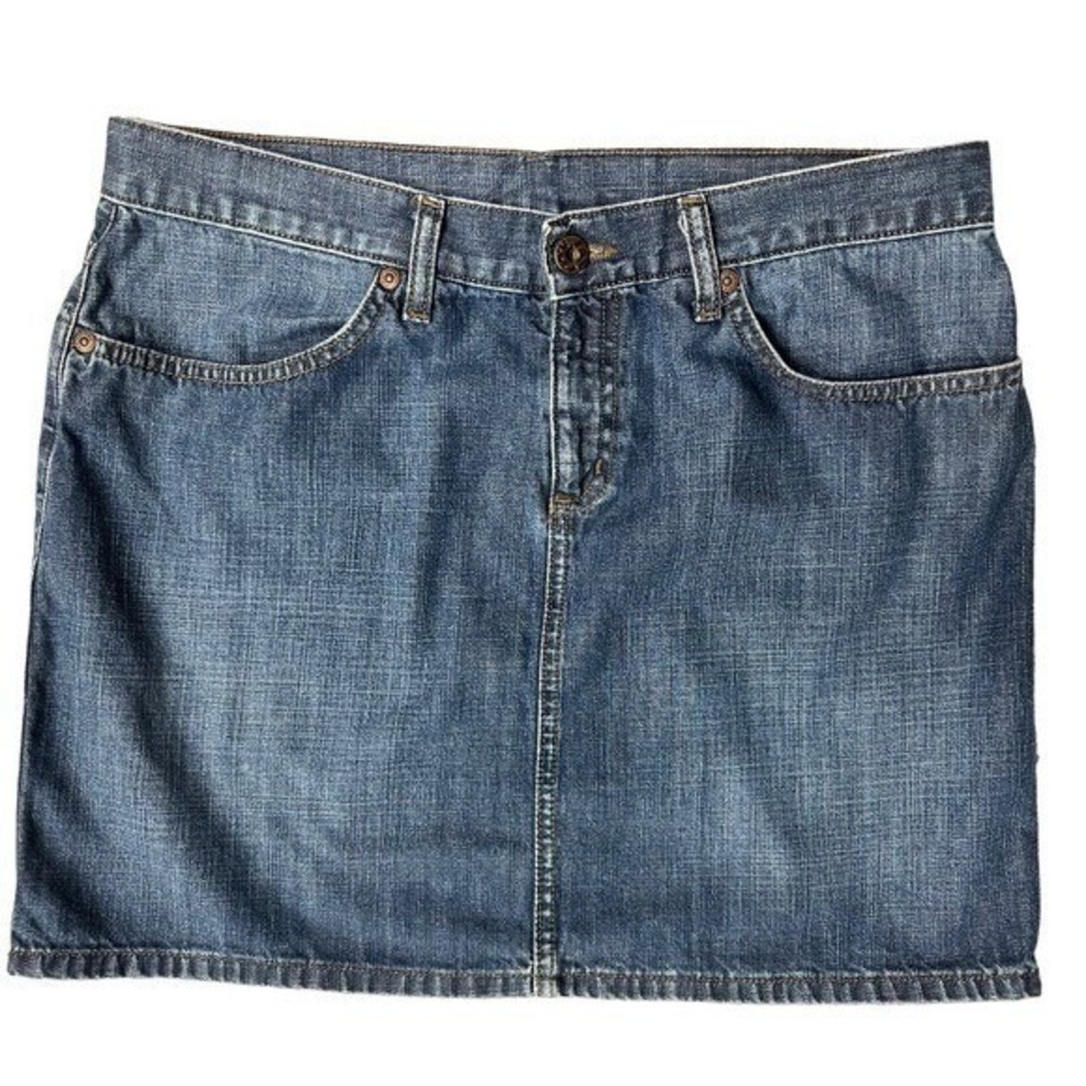 Mavi Cristy Classic Denim Jeans Mini Skirt Size L Vintage Retro Y2K Medium Wash